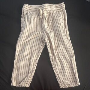 Rylee + Cru Cream and Gray Striped Joggers